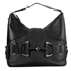 1:1 Gucci 247602 Gucci Heritage Medium Hob Bags-Black Leather